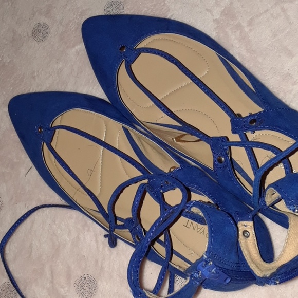 Soft Blue Laced Flats. - Picture 6 of 6